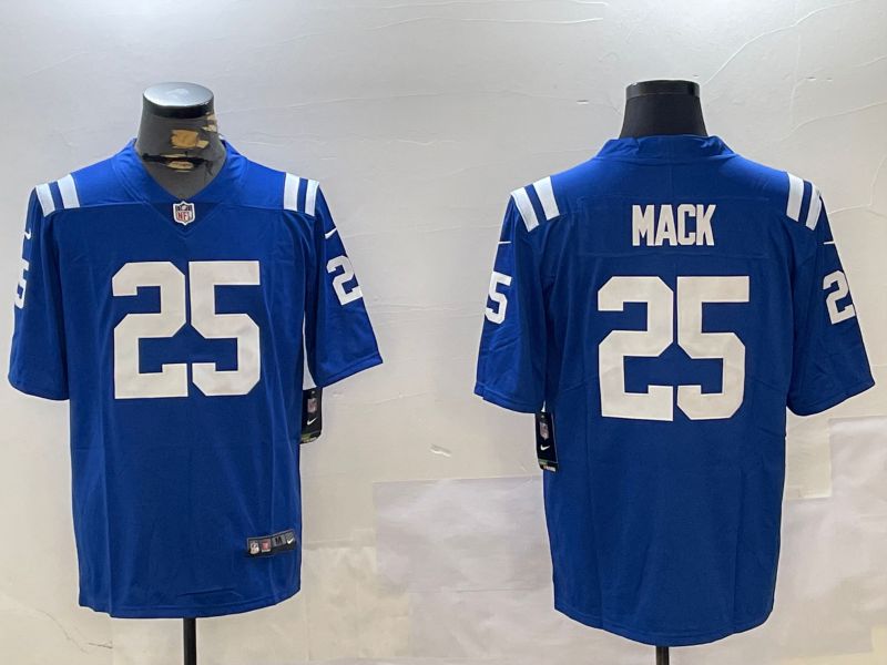 Men Indianapolis Colts #25 Mack Blue Second generation 2024 Nike Limited NFL Jersey style 1->indianapolis colts->NFL Jersey